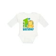 thumbnail image 1 of Inktastic Its My 1st Birthday with Dinosaur Boys or Girls Long Sleeve Baby Bodysuit, 1 of 5