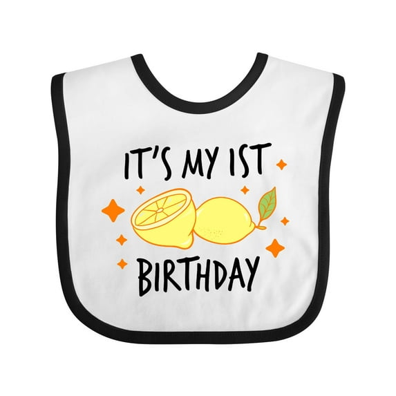 Inktastic Its My 1st Birthday with Lemons Boys or Girls Baby Bib