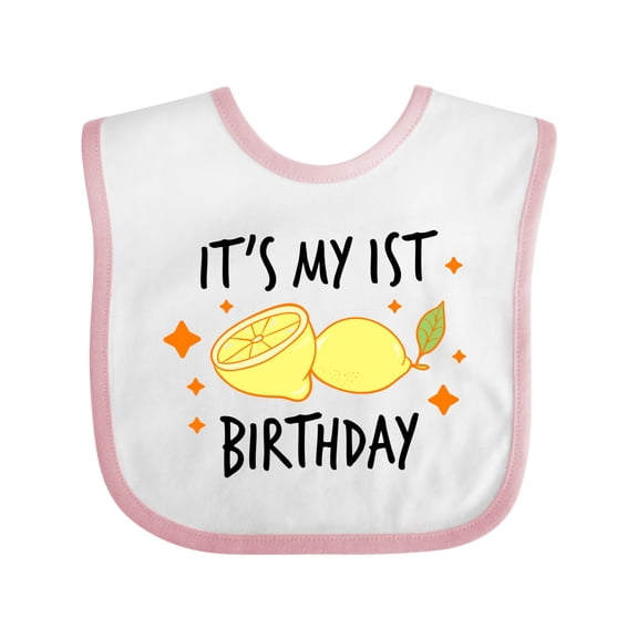 Inktastic Its My 1st Birthday with Lemons Boys or Girls Baby Bib