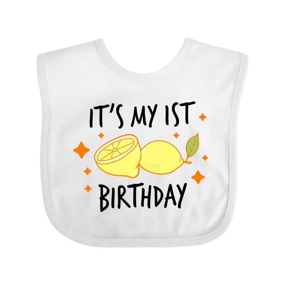 Inktastic Its My 1st Birthday with Lemons Boys or Girls Baby Bib