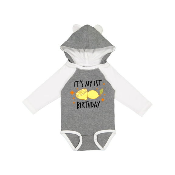 Inktastic Its My 1st Birthday with Lemons Boys or Girls Long Sleeve Baby Bodysuit