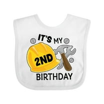 Inktastic Its My 2nd Birthday with Construction Tools Boys Baby Bib