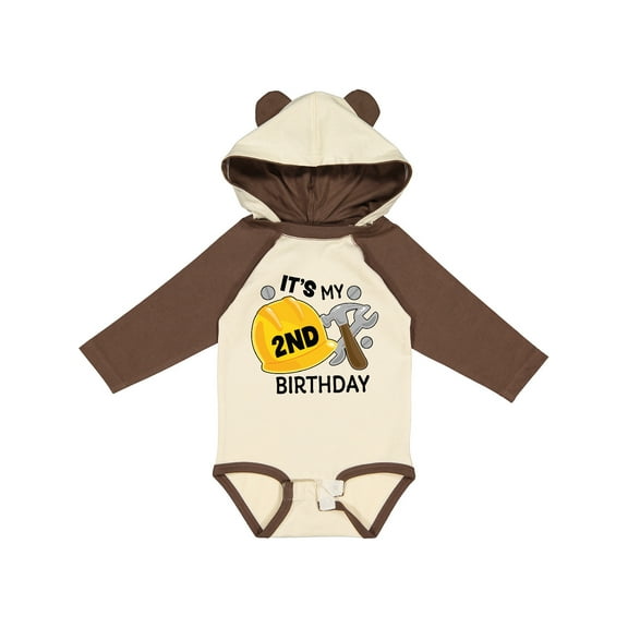 Inktastic Its My 2nd Birthday with Construction Tools Boys Long Sleeve Baby Bodysuit