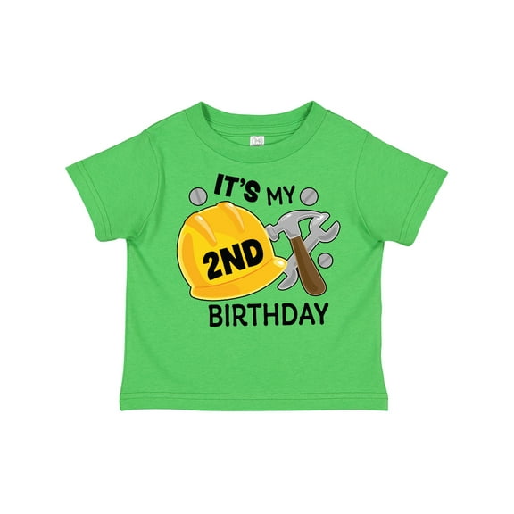 Inktastic Its My 2nd Birthday with Construction Tools Boys Toddler T-Shirt