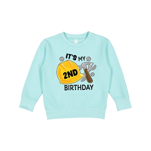 Inktastic Its My 2nd Birthday with Construction Tools Toddler Sweatshirt