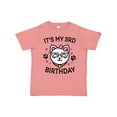 thumbnail image 1 of Inktastic Its My 3rd Birthday with Cat in Glasses Girls Toddler T-Shirt, 1 of 5