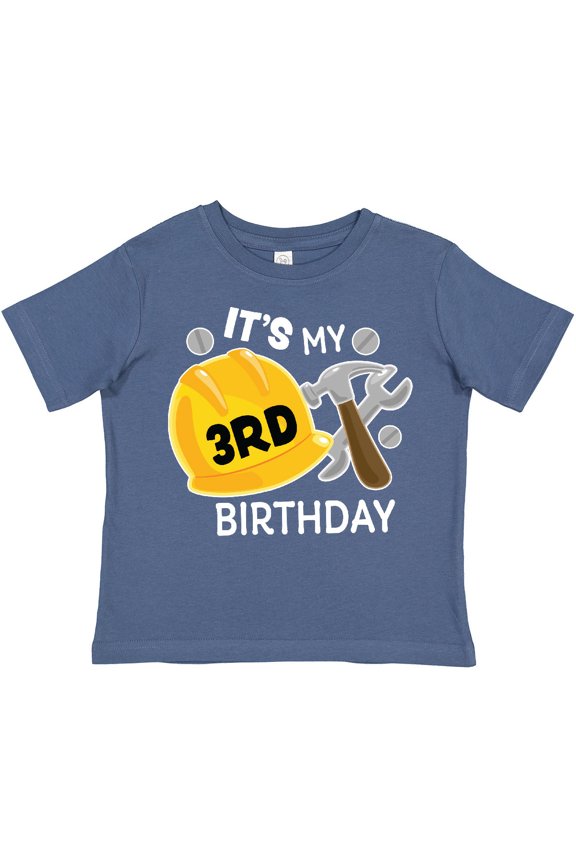 Its My 3rd Birthday with Construction Tools Boys Toddler T-Shirt