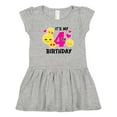 thumbnail image 1 of Inktastic Its My 4th Birthday with Smiling Emoticons Girls Toddler Dress, 1 of 5