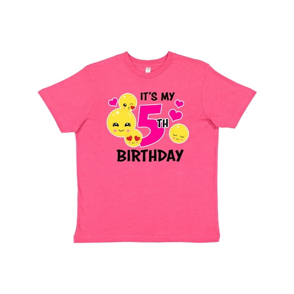 Inktastic Its My 5th Birthday with Emojis Youth T-Shirt