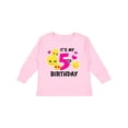 thumbnail image 1 of Inktastic Its My 5th Birthday with Smiling Emoticon Girls Long Sleeve Toddler T-Shirt, 1 of 5