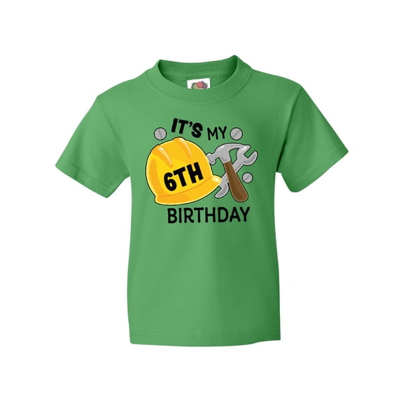 Inktastic Its My 6th Birthday with Construction Tools Youth T-Shirt