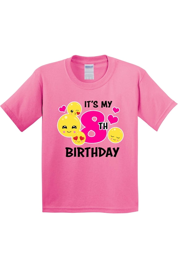 Its My 8th Birthday with Smiling Emoticons Youth T-Shirt