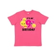 thumbnail image 1 of Inktastic Its My 9th Birthday with Smiling Emoticons Youth T-Shirt, 1 of 5