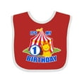 thumbnail image 1 of Inktastic Its My Birthday Circus Tent with Lion 1 Year Old Boys or Girls Baby Bib, 1 of 4