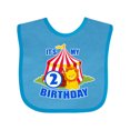 thumbnail image 1 of Inktastic Its My Birthday Circus Tent with Lion 2 Years Old Boys or Girls Baby Bib, 1 of 4