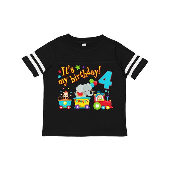 Inktastic Its My Birthday Circus Train 4th Birthday Boys or Girls Toddler T-Shirt
