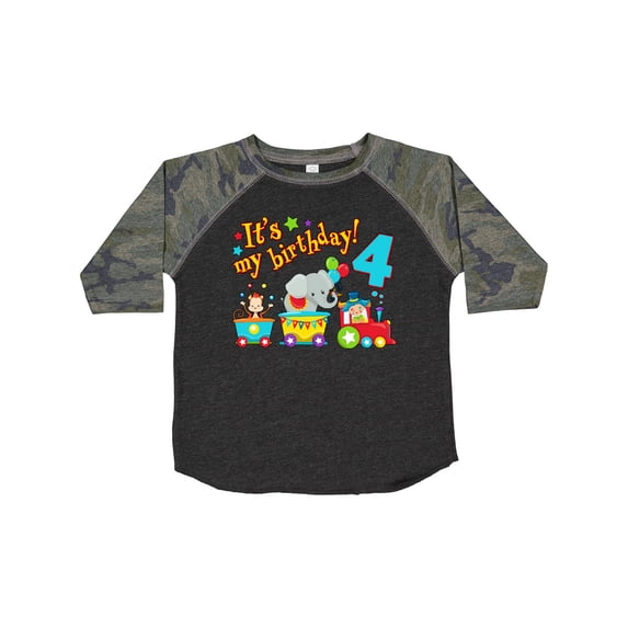 Inktastic Its My Birthday Circus Train 4th Birthday Boys or Girls Toddler T-Shirt