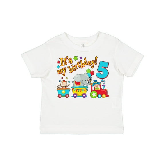Inktastic Its My Birthday Circus Train 5th Birthday Boys or Girls Toddler T-Shirt