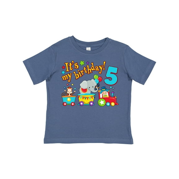 Inktastic Its My Birthday Circus Train 5th Birthday Boys or Girls Toddler T-Shirt
