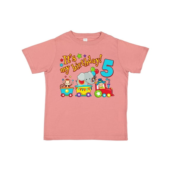 Inktastic Its My Birthday Circus Train 5th Birthday Boys or Girls Toddler T-Shirt
