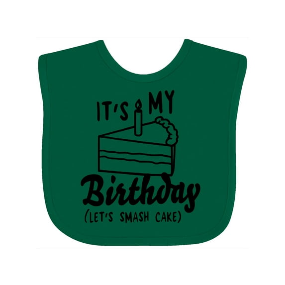Inktastic Its My Birthday Lets Smash Cake Boys or Girls Baby Bib