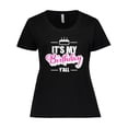 thumbnail image 1 of Inktastic Its My Birthday Yall with Birthday Cake Women's Plus Size T-Shirt, 1 of 5