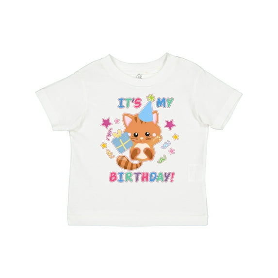 Inktastic Its My Birthday with Kitten Stars and Confetti Boys or Girls Toddler T-Shirt