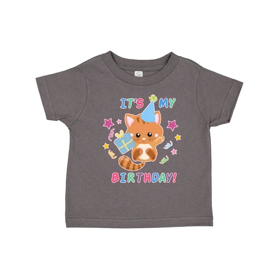 Inktastic Its My Birthday with Kitten Stars and Confetti Boys or Girls Toddler T-Shirt