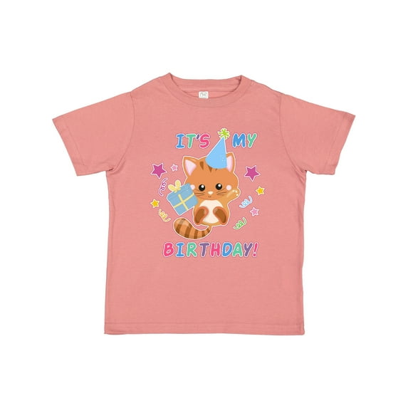 Inktastic Its My Birthday with Kitten Stars and Confetti Boys or Girls Toddler T-Shirt