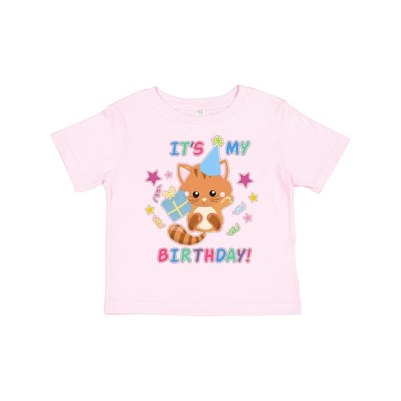 Inktastic Its My Birthday with Kitten Stars and Confetti Boys or Girls Toddler T-Shirt