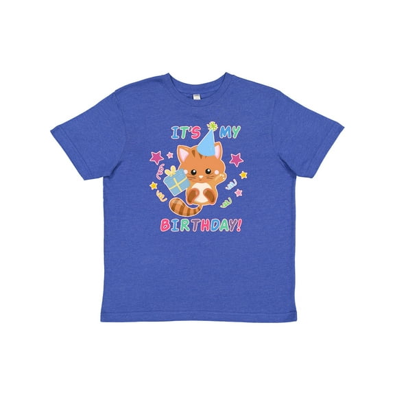 Inktastic Its My Birthday with Kitten Stars and Confetti Youth T-Shirt