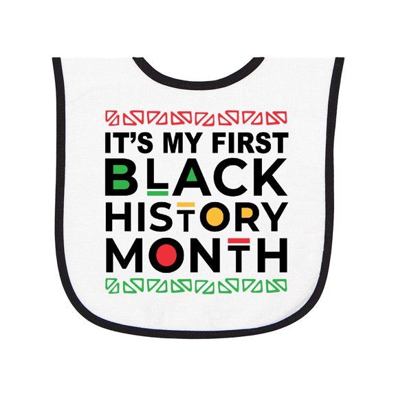 Inktastic Its My First Black History Month Baby Terry Cloth Bib