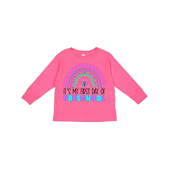 Inktastic Its My First Day of Preschool Boys or Girls Long Sleeve Toddler T-Shirt