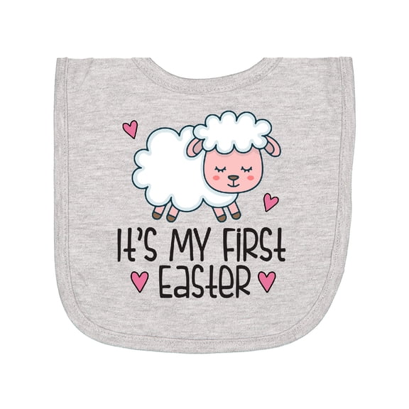 Inktastic Its My First Easter Baby Lamb Newborn Bib