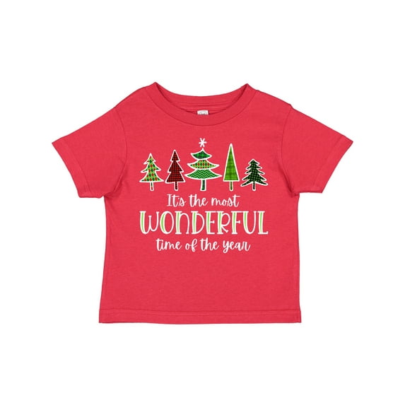 Inktastic Its the Most Wonderful Time of the Year Christmas Trees Boys or Girls Toddler T-Shirt