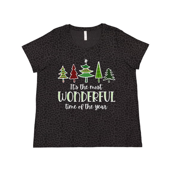 Inktastic Its the Most Wonderful Time of the Year Christmas Trees Women's Plus Size T-Shirt