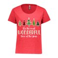 thumbnail image 1 of Inktastic Its the Most Wonderful Time of the Year Christmas Trees Women's Plus Size T-Shirt, 1 of 5