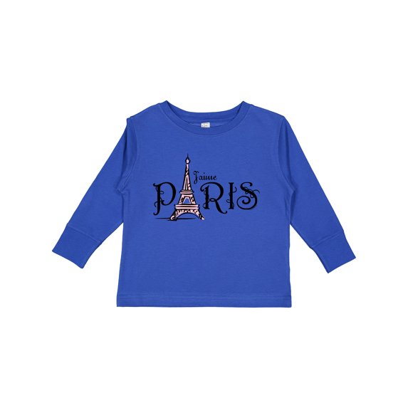 Inktastic J'aime Paris Girls Long Sleeve Toddler T-Shirt