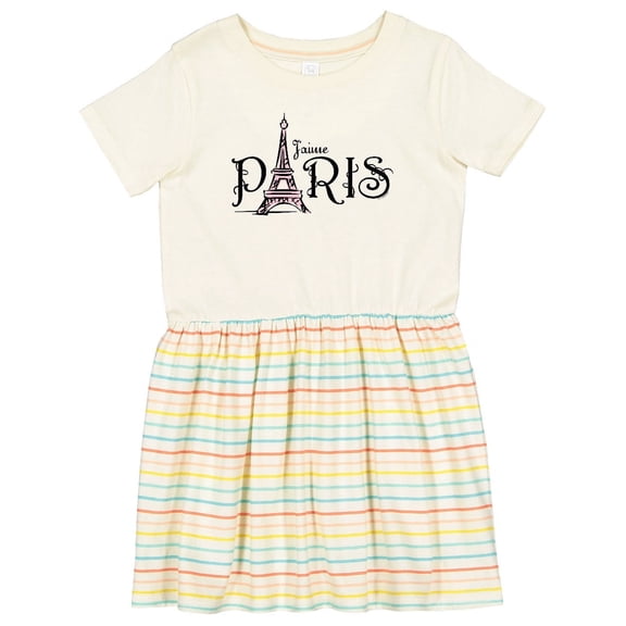 Inktastic J'aime Paris Girls Toddler Dress