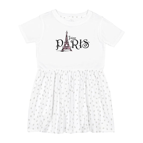 Inktastic J'aime Paris Girls Toddler Dress