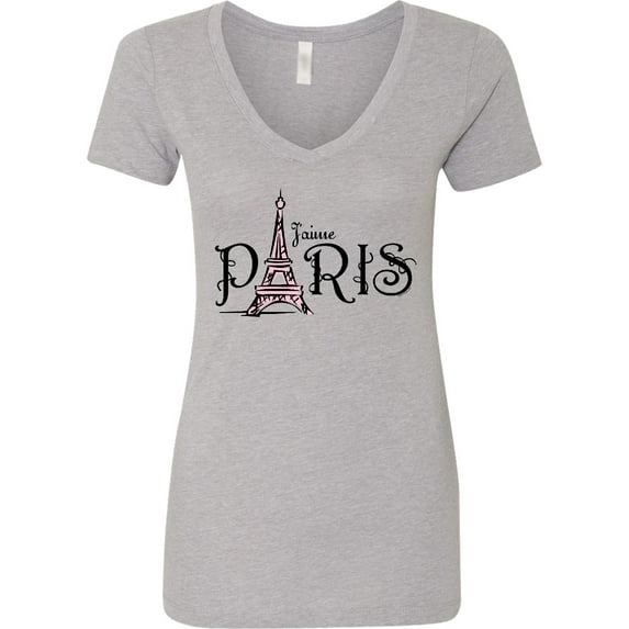 Inktastic J'aime Paris Women's V-Neck T-Shirt