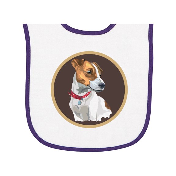 Inktastic Jack Russell Terrier Dog Art Baby Terry Cloth Bib