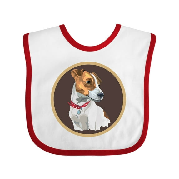 Inktastic Jack Russell Terrier Dog Art Boys or Girls Baby Bib