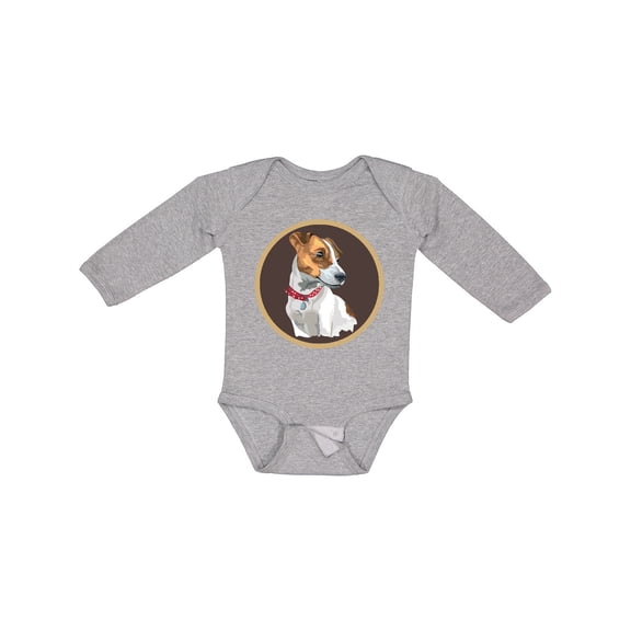 Inktastic Jack Russell Terrier Dog Art Boys or Girls Long Sleeve Baby Bodysuit