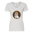 thumbnail image 1 of Inktastic Jack Russell Terrier Dog Art Women's V-Neck T-Shirt, 1 of 5