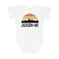 thumbnail image 1 of Inktastic Jackson Mississippi Skyline Retro Boys or Girls Baby Bodysuit, 1 of 5