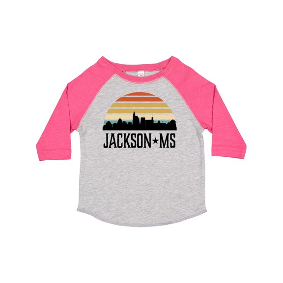 Inktastic Jackson Mississippi Skyline Retro Boys or Girls Toddler T-Shirt