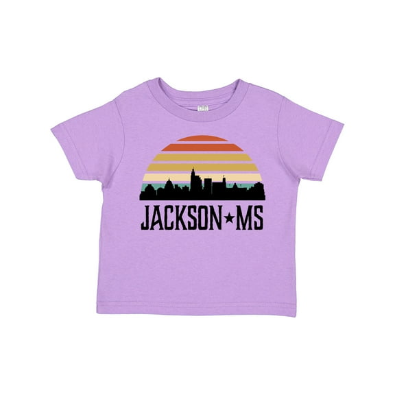 Inktastic Jackson Mississippi Skyline Retro Boys or Girls Toddler T-Shirt
