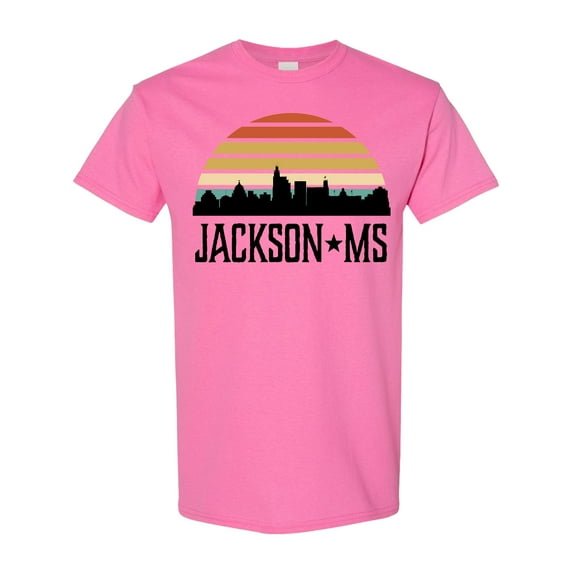 Inktastic Jackson Mississippi Skyline Retro T-Shirt