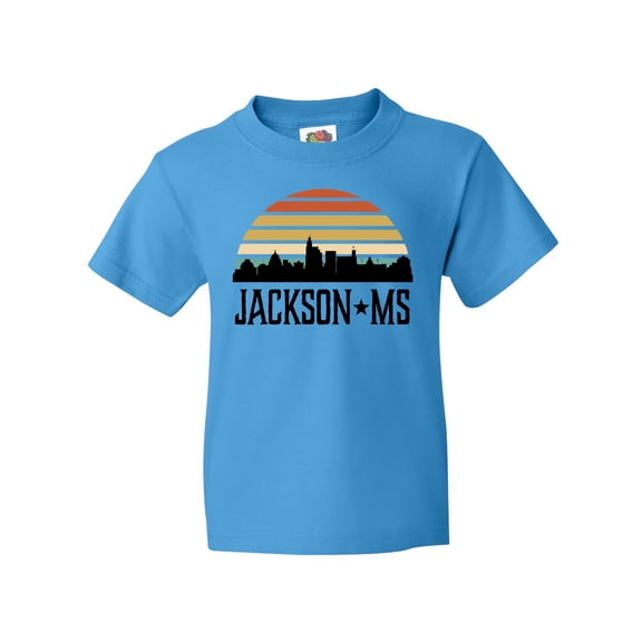 Inktastic Jackson Mississippi Skyline Retro Youth T-Shirt